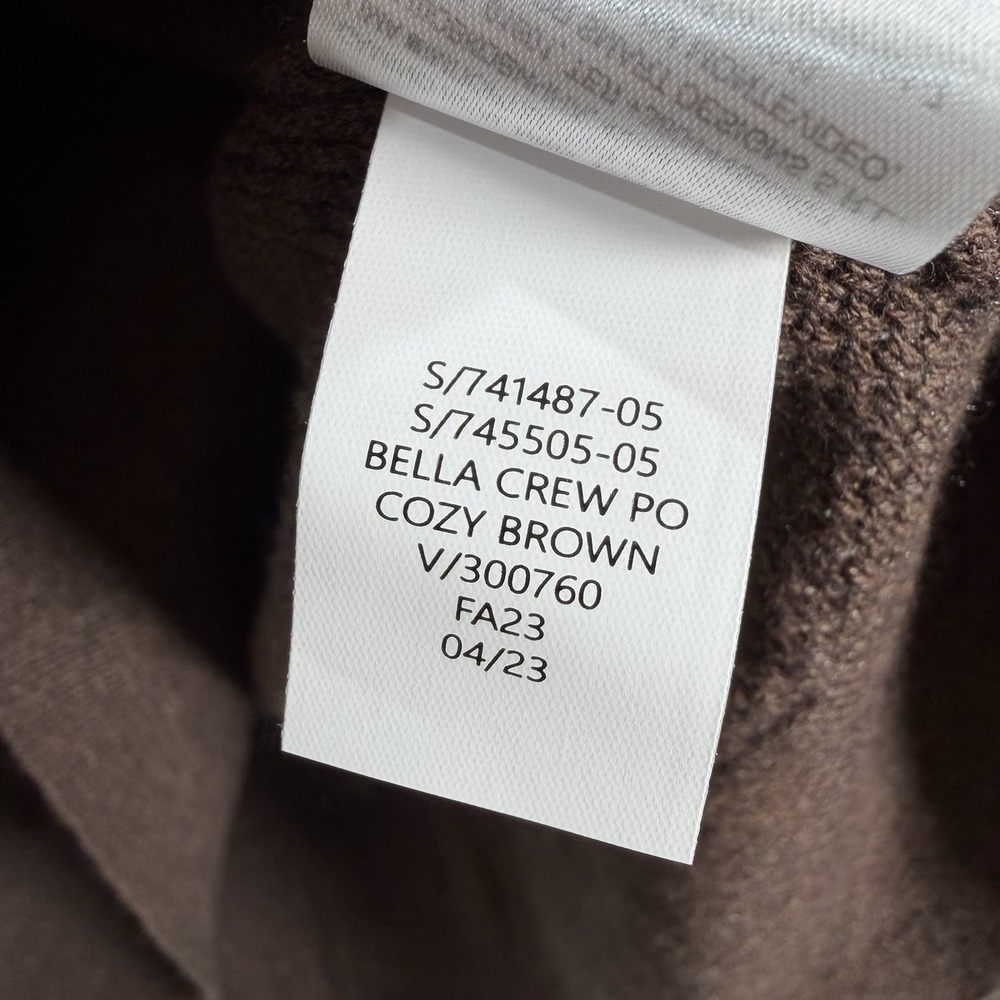 NWT GAP Sweater Womens Sz L Bella Crew Lightweight Thermal Knit Cozy Brown NEW - Picture 6 of 8